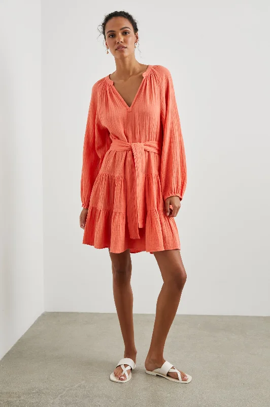 AURETA DRESS - PAPAYA