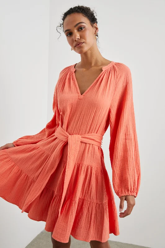 AURETA DRESS - PAPAYA