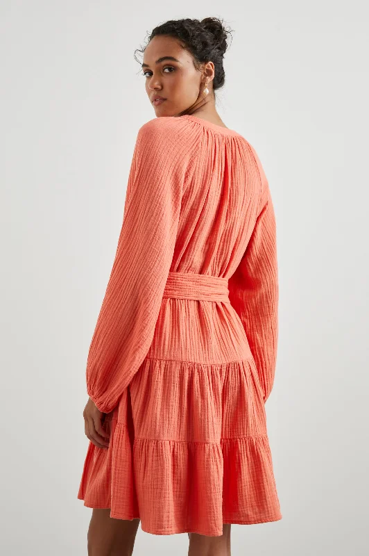 AURETA DRESS - PAPAYA