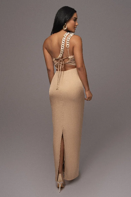 Beige Luxury Living Maxi Dress