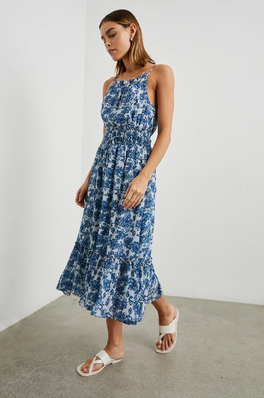 MAGDALENE DRESS - CHAMBRAY FLORAL