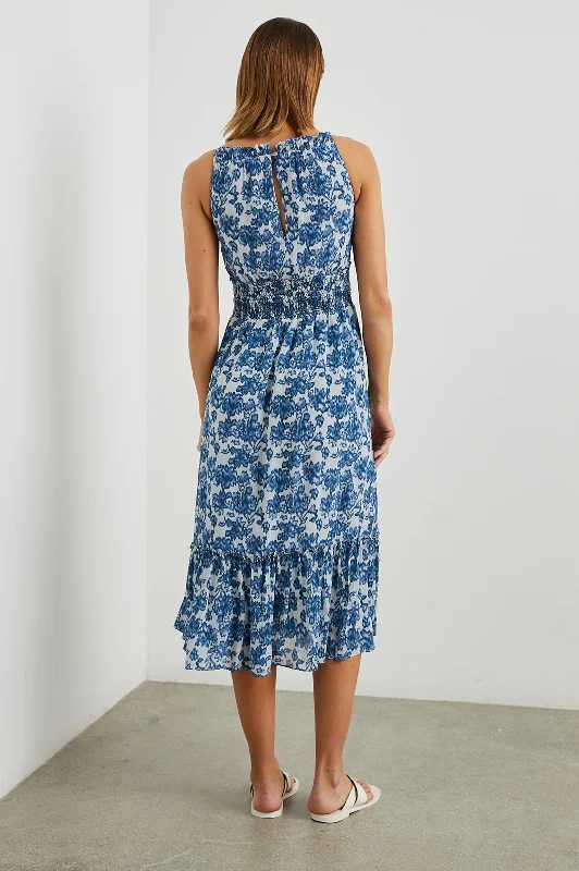 MAGDALENE DRESS - CHAMBRAY FLORAL