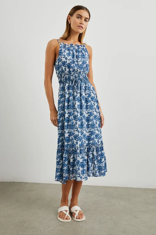 MAGDALENE DRESS - CHAMBRAY FLORAL