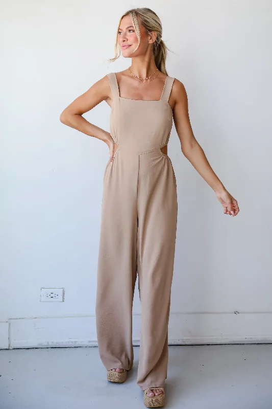 FINAL SALE - Musing About You Mocha Jumpsuit