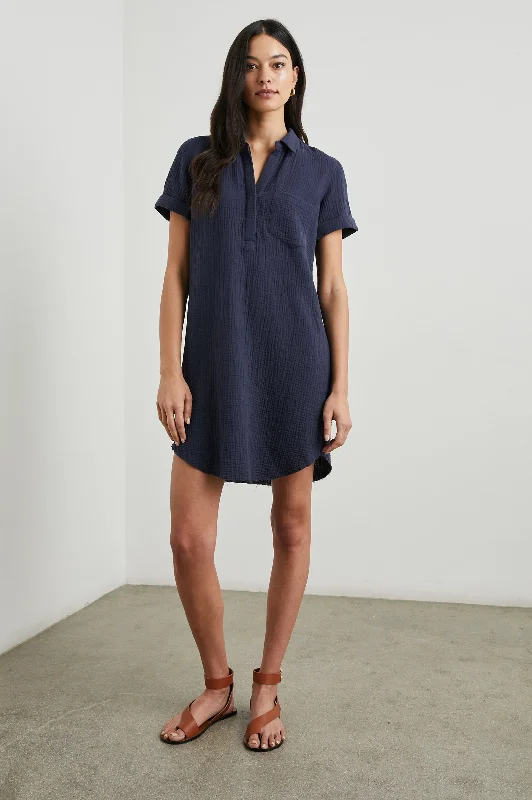 VALERIE DRESS - NAVY