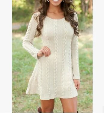 Women Causal  Short Sweater Dress