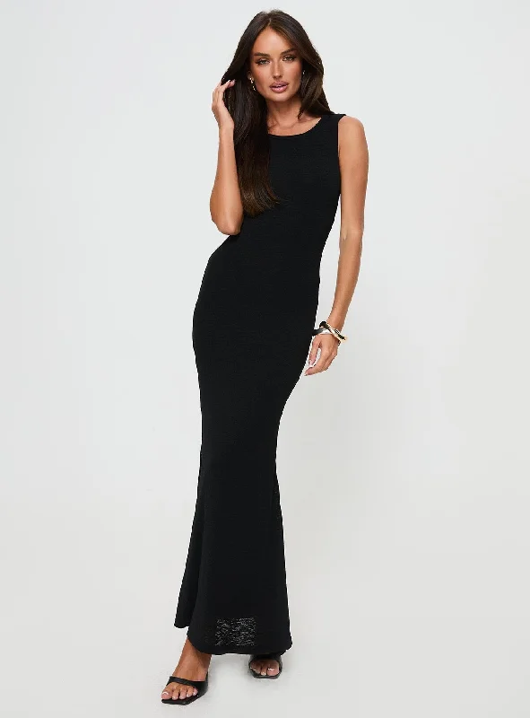 Ashen Maxi Dress Black