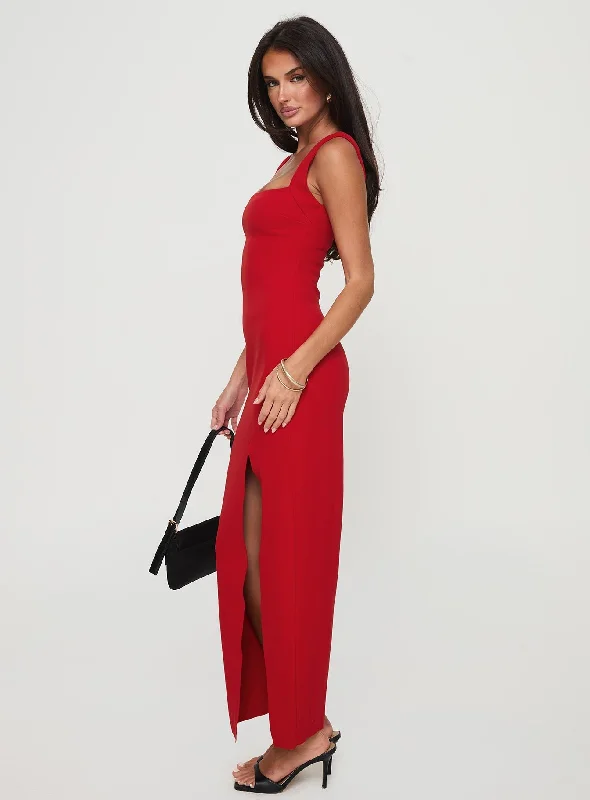 Bombshell Maxi Dress Red