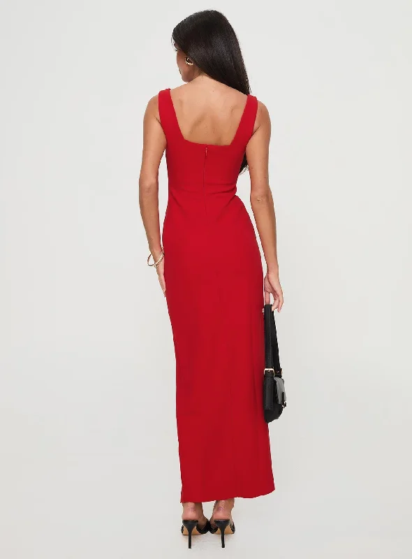 Bombshell Maxi Dress Red