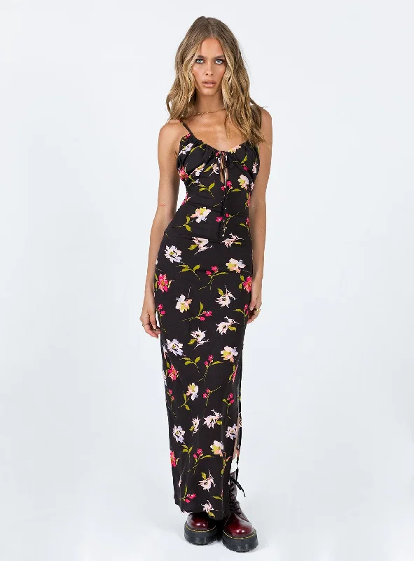 Brailey Maxi Dress Black Multi