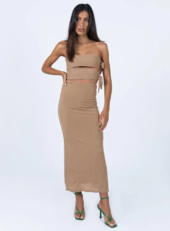 Catherine Maxi Dress Brown