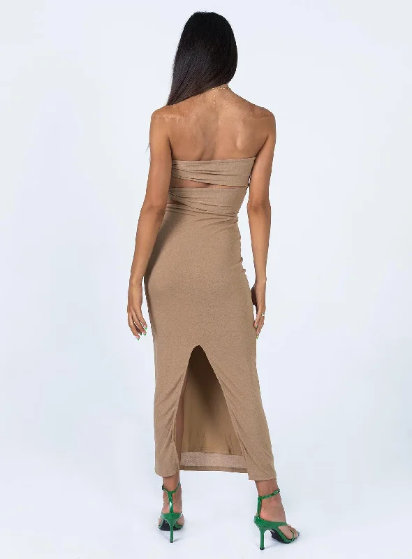 Catherine Maxi Dress Brown