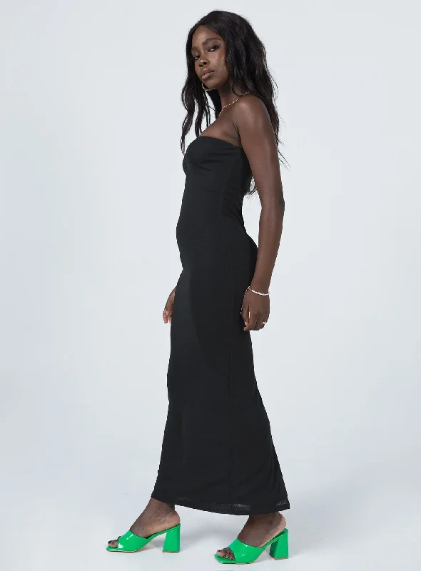 Charm Strapless Maxi Dress Black