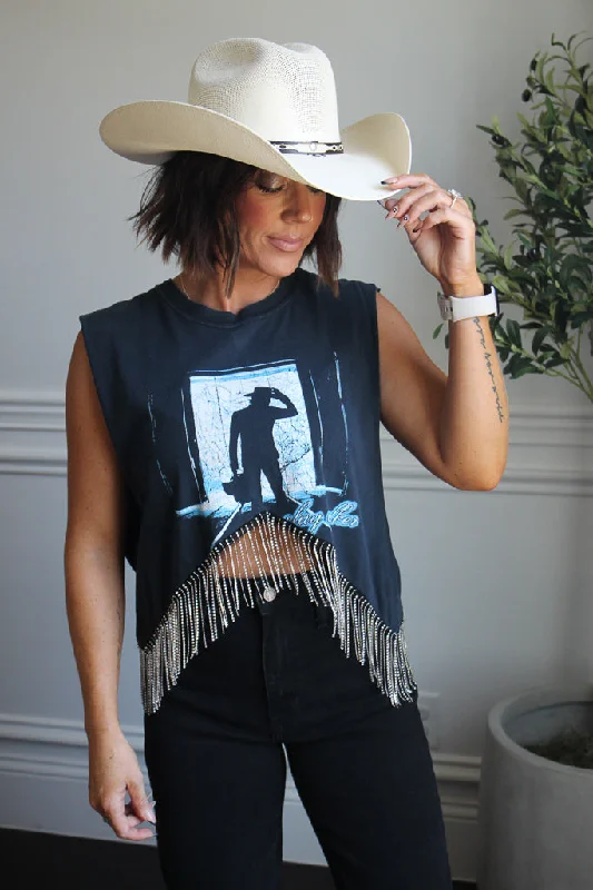 Clay Walker Rhinestone Fringe Tank