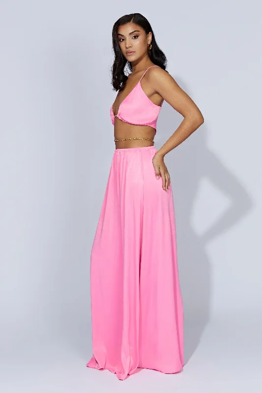 Colette Chain Maxi Dress - Bubblegum Pink