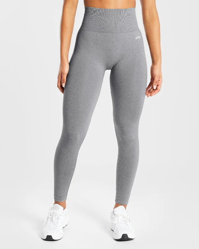 Empower Seamless Leggings - Grey Marl