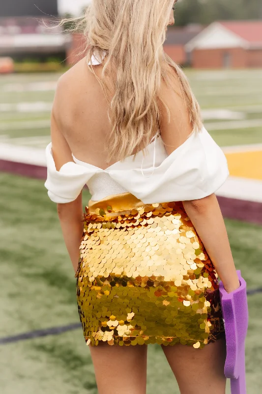 Gold Sequin Skirt