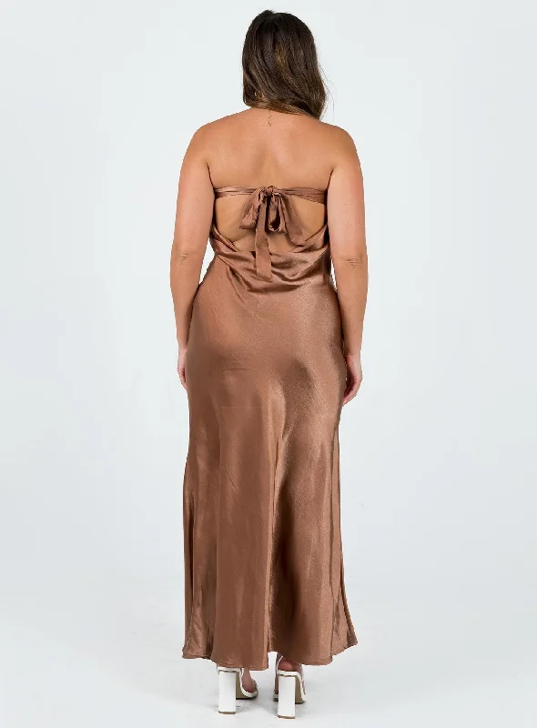 Haley Maxi Dress Brown