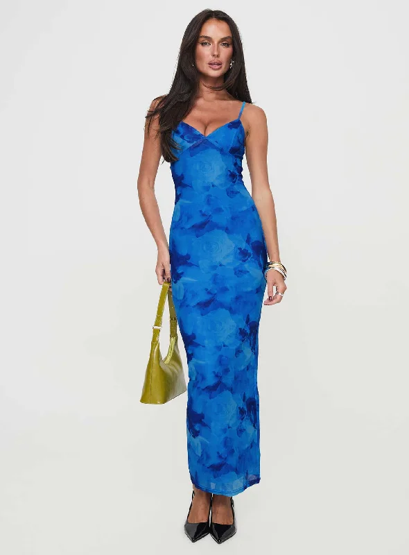 Hathaway Maxi Dress Blue Floral