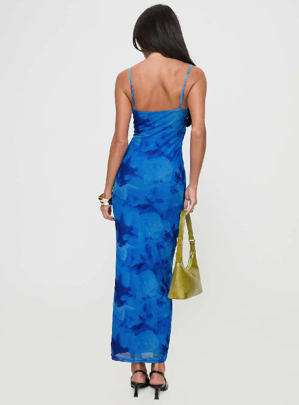 Hathaway Maxi Dress Blue Floral