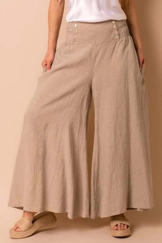 Hayden Linen Pants in Latte