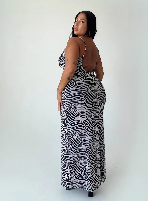 Knox Maxi Dress Zebra Curve