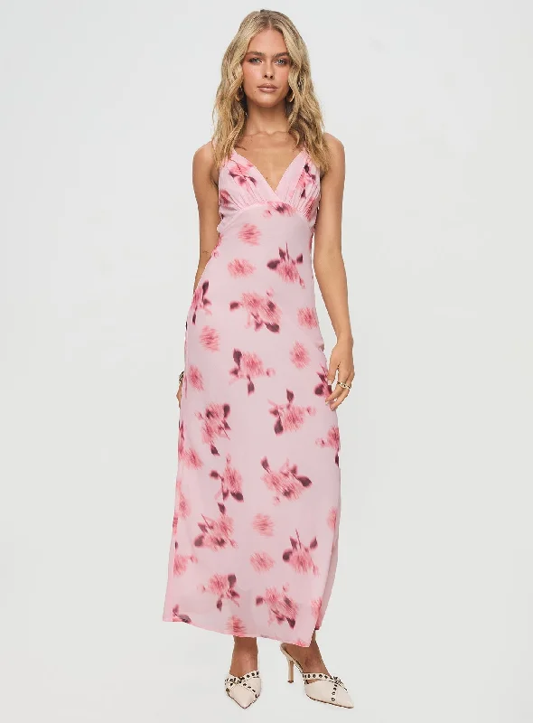 Maysa Floral Maxi Dress Pink