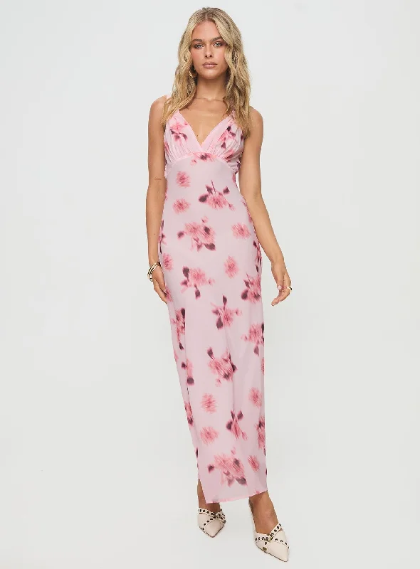 Maysa Floral Maxi Dress Pink