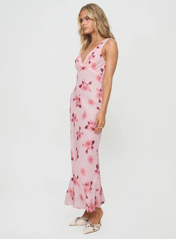 Maysa Floral Maxi Dress Pink