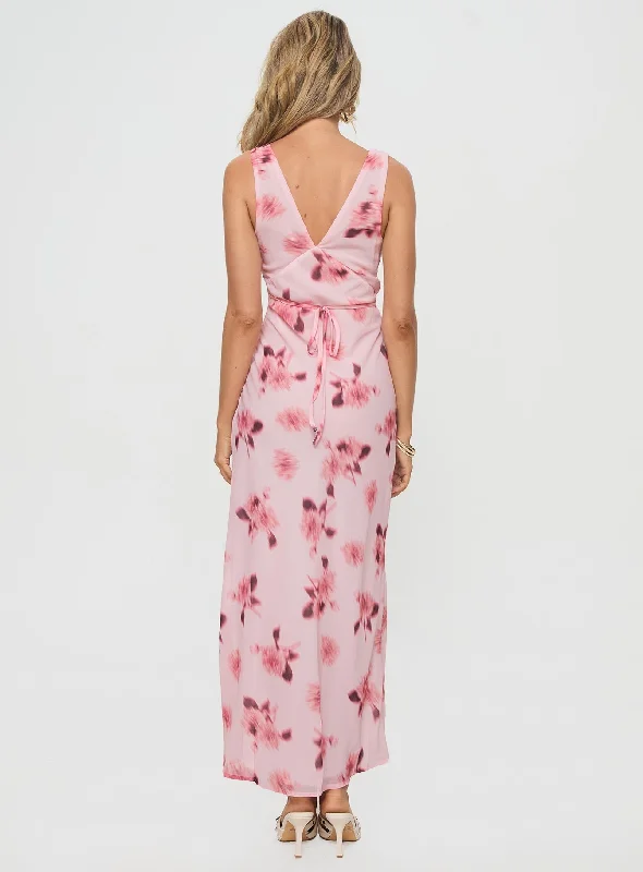 Maysa Floral Maxi Dress Pink