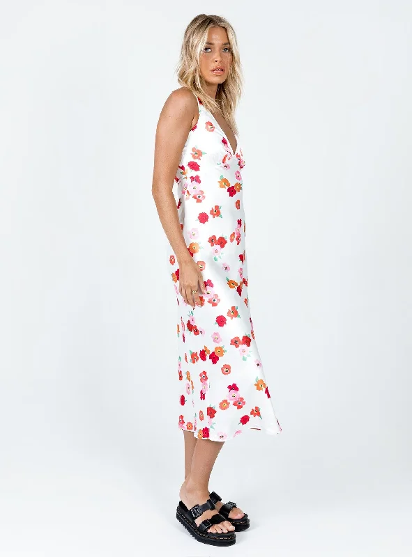 Nellie Maxi Dress White Floral