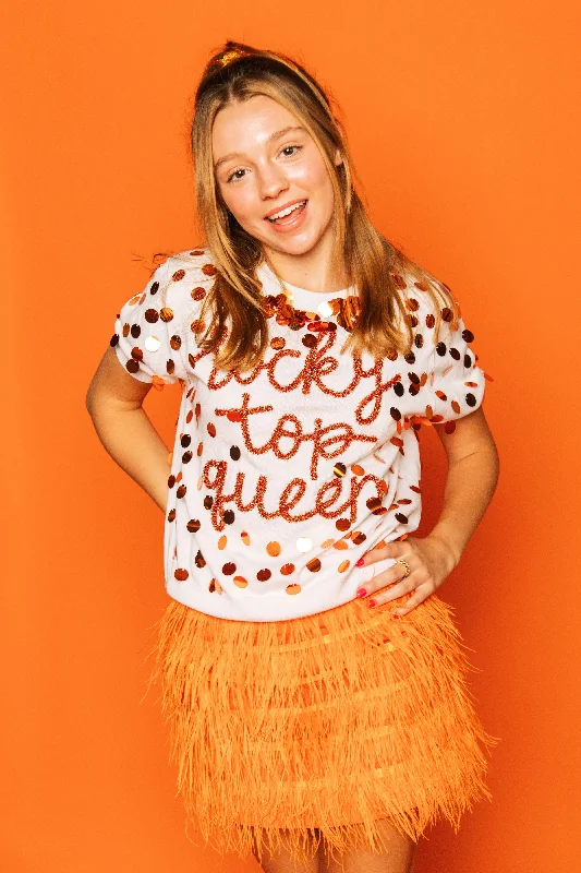 Orange Feather Skirt