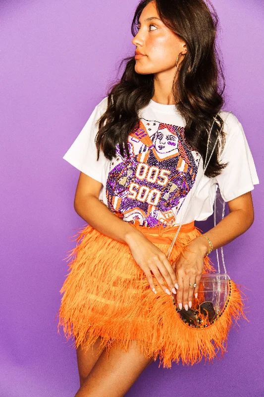 Orange Feather Skirt