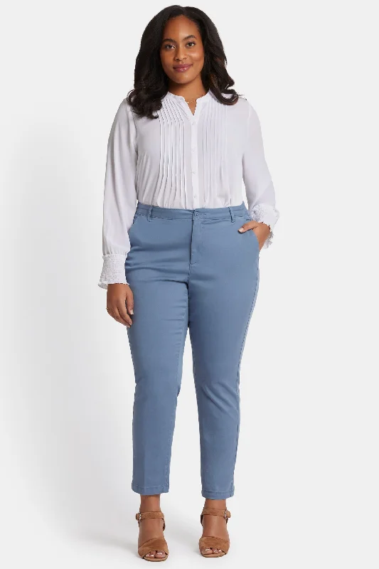 Sadie Slim Pants In Plus Size - Blue Stone