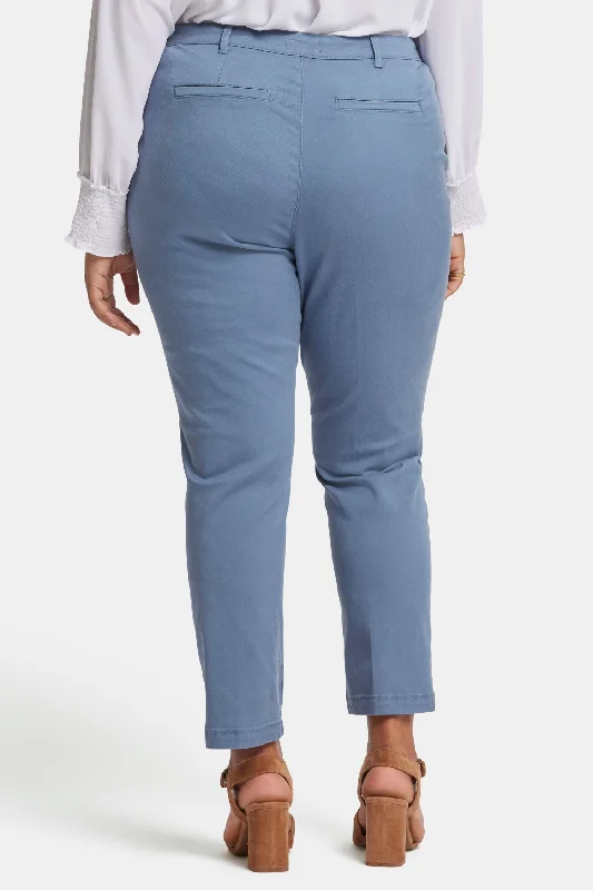 Sadie Slim Pants In Plus Size - Blue Stone