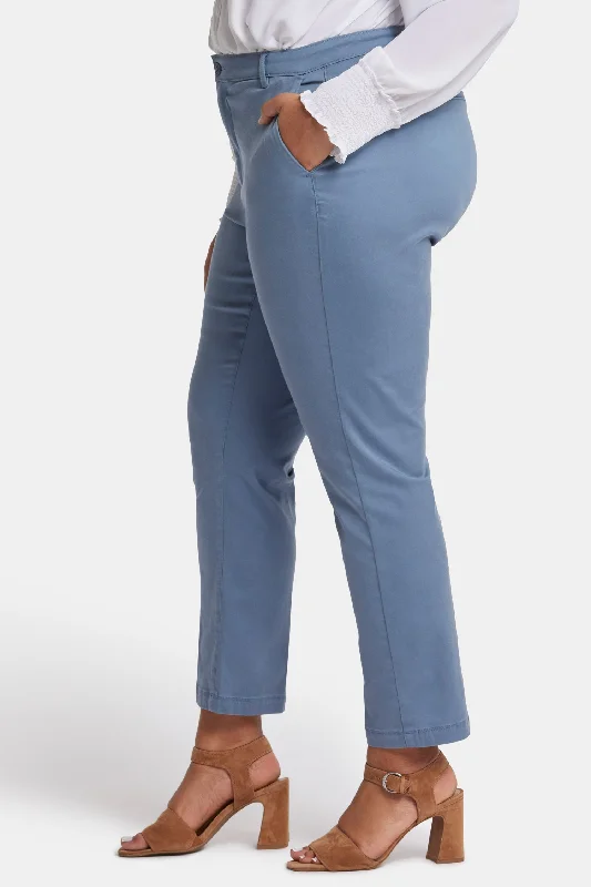 Sadie Slim Pants In Plus Size - Blue Stone