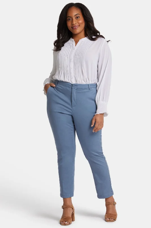 Sadie Slim Pants In Plus Size - Blue Stone