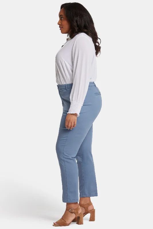 Sadie Slim Pants In Plus Size - Blue Stone