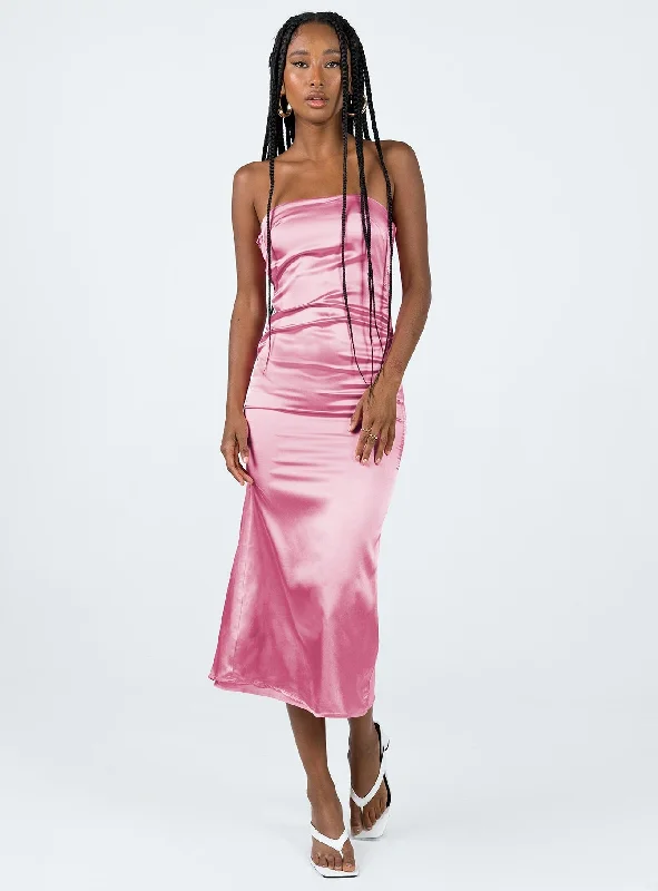 Shaya Strapless Maxi Dress Pink