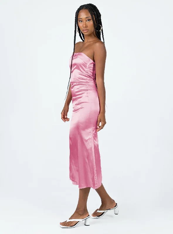 Shaya Strapless Maxi Dress Pink