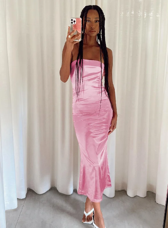 Shaya Strapless Maxi Dress Pink