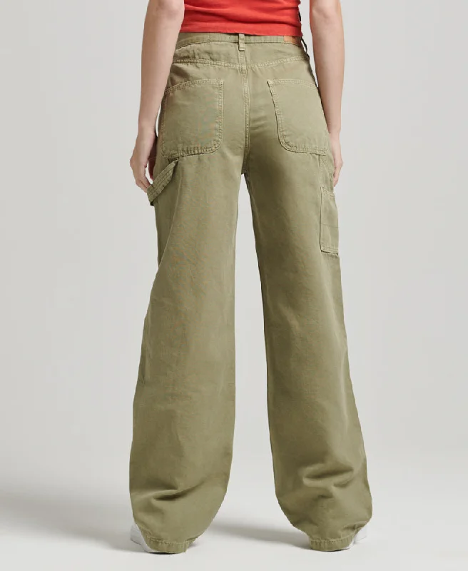 Vintage Wide Carpenter Pants | Soft Sage