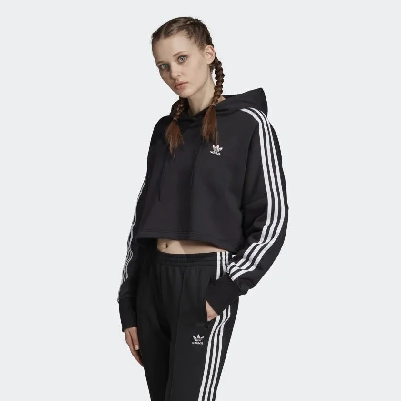 Cropped Hoodie (Black + White)