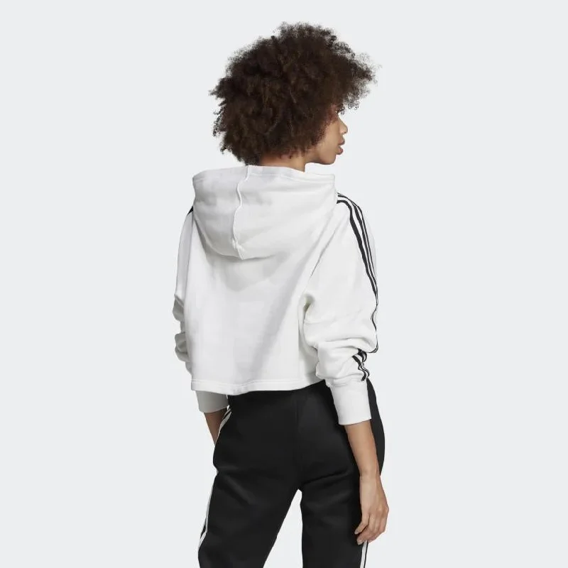 Cropped Hoodie (White + Black)