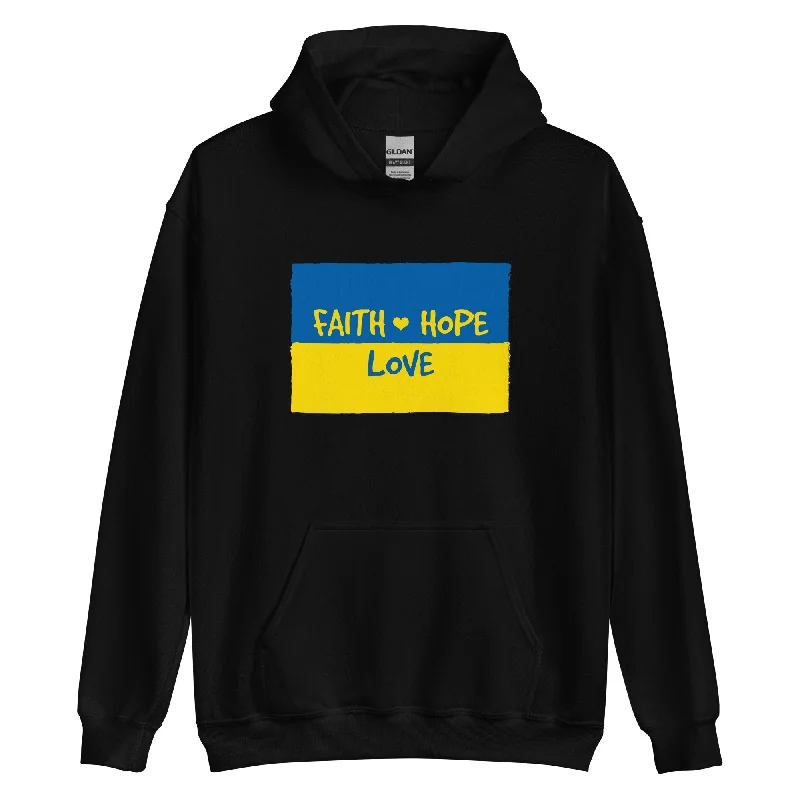 Faith, Hope & Love for Ukraine Hoodie