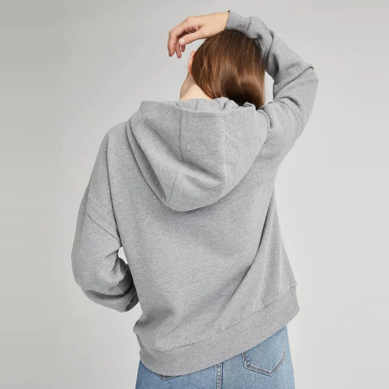 Recycled Fleece Hoodie (Heather Grey)