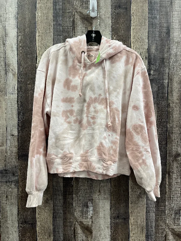 Sweatshirt Hoodie By Abercrombie And Fitch In Tie Dye Print, Size: M