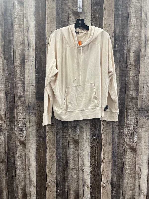 Sweatshirt Hoodie By J. Crew In Cream, Size: Xl