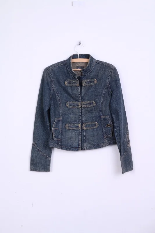 MEXX Womens S 10 Denim Jacket Blue Vintage Cotton Jeans