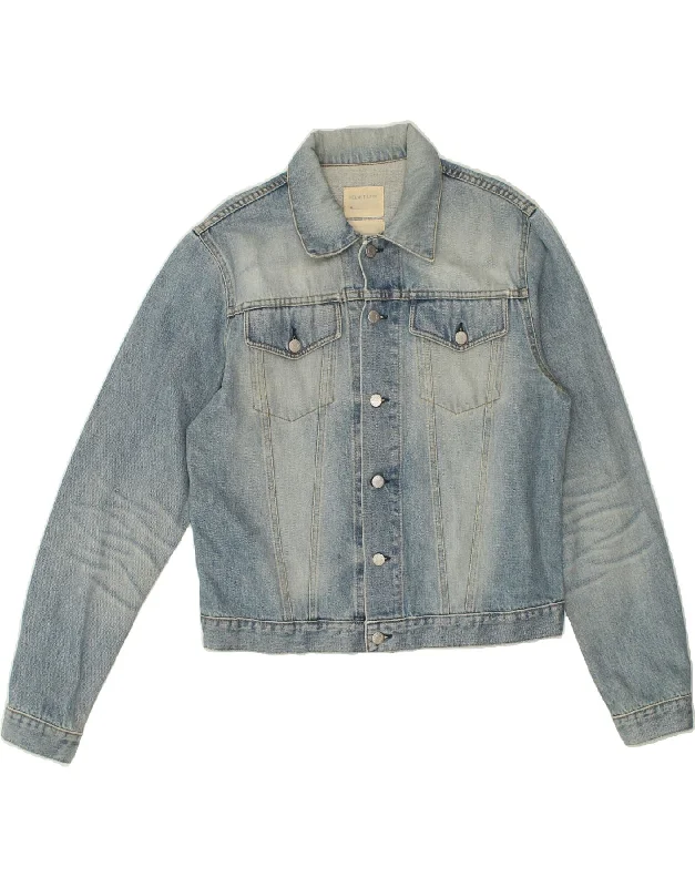 HELMUT LANG Womens Denim Jacket UK 14 Medium Blue Cotton